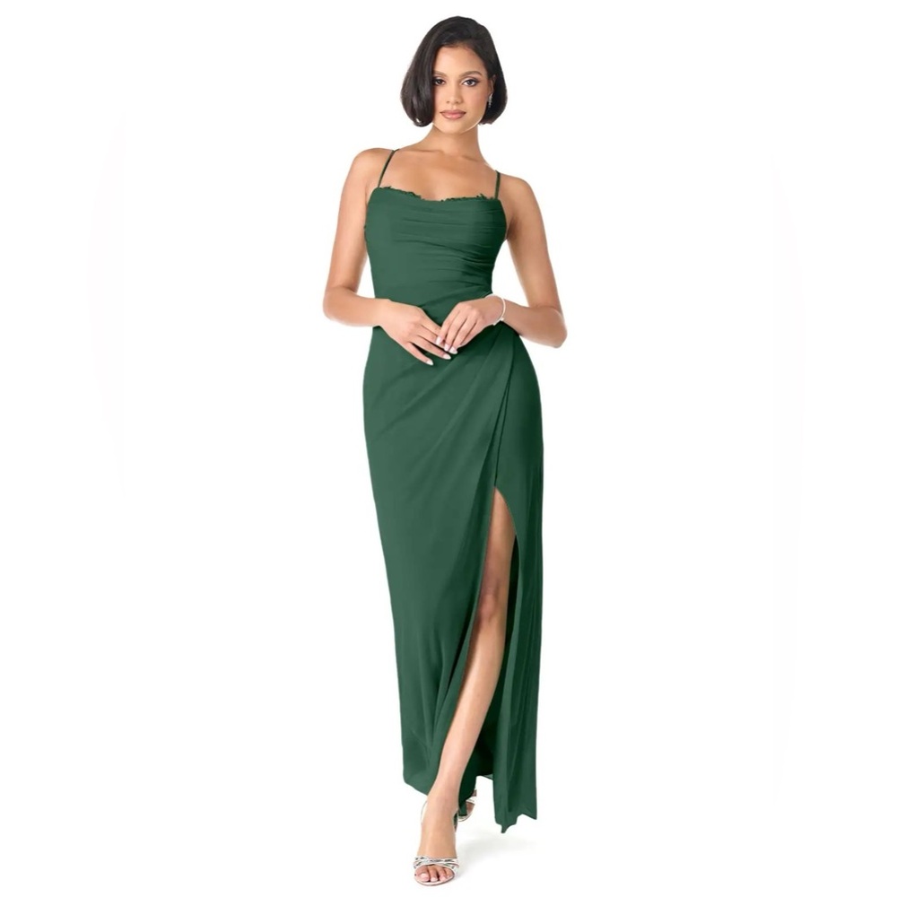 Azazie Forest Green Maxi Dress